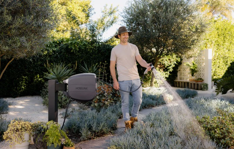 image of watering fire-resistant plants deeply and consist