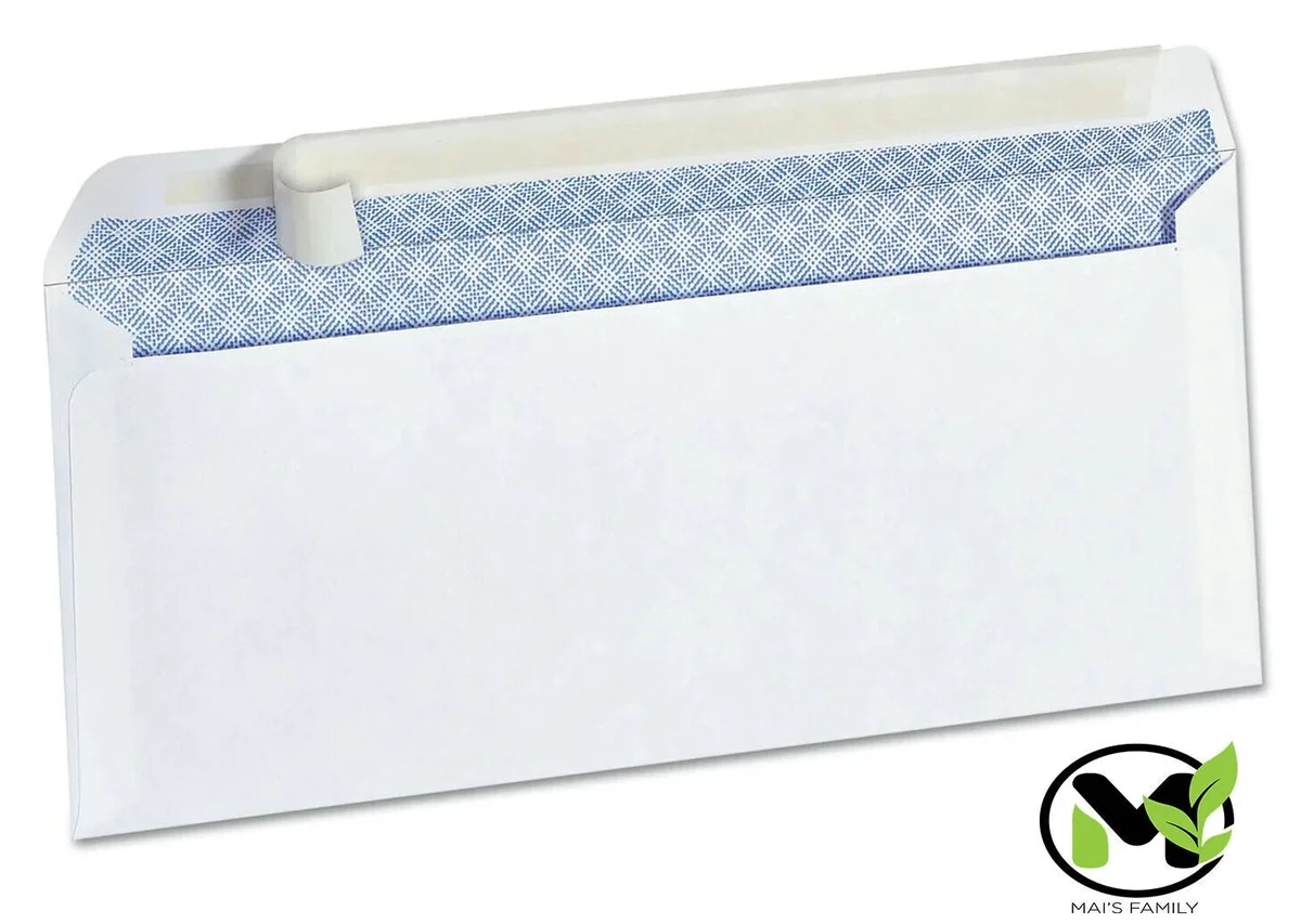100-500 White Peel & Self-Seal #10 Letter Mailing Envelopes, 4-1/8”x 9-1/2”, Office Supplies - Image 1