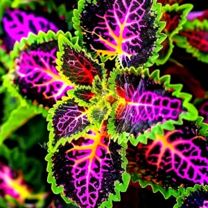 25 Rekwiat Rainbow Coleus Seeds - Colorful Solenostemon scutellarioides Foliage Plant - Image 1
