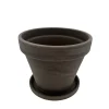 3-4" Basalt Clay Pots with Saucers - Small Terra Cotta Planters for Plants - Image 1