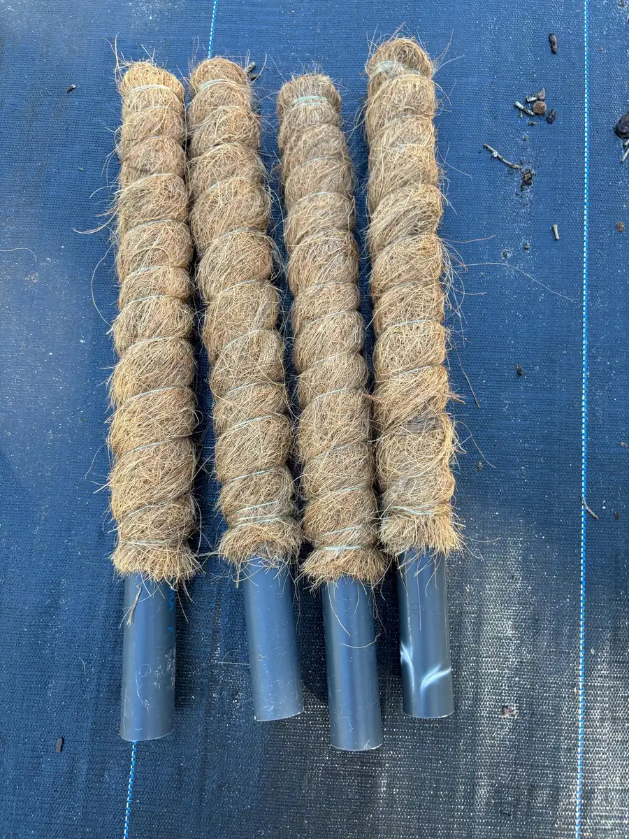 4 Pack Coir Moss Totem Poles – Plant Support for Climbing Vines – Indoor/Outdoor - Image 1