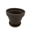 6 inch Basalt Clay Pot with Saucer - Ideal for Plants & DIY Crafts - Image 1