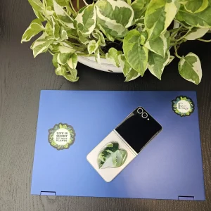 Acrylic Leaf Design Phone Stand - Foldable & Stylish Grip Holder - Garden Accessory - Image 2