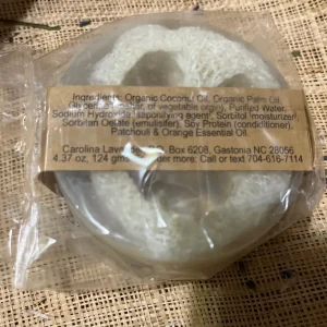 Exfoliating Loofah Soap Bar with Essential Oils - Lavender or Patchouli & Orange, 4.3 oz - Image 5