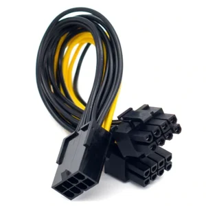 PCI Express 8-Pin to Dual (6+2 Pin) GPU Video Card Power Adapter Cable - Black - Image 2