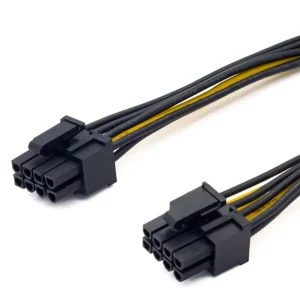 PCI Express 8-Pin to Dual (6+2 Pin) GPU Video Card Power Adapter Cable - Black - Image 4