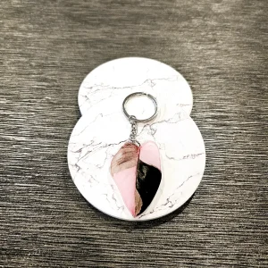 Pink Leaf Keychain - Unique Foliage Accessory for Bags & Keys - Image 5