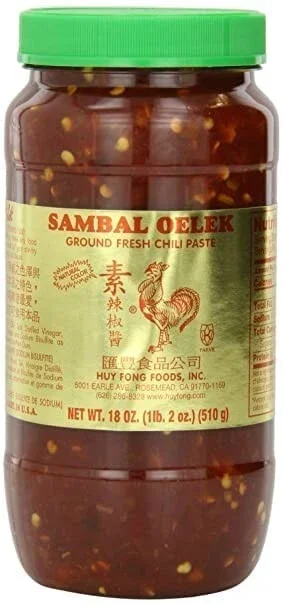 Sambal Oelek Ground Fresh Chili Paste - 18 Ounce Jar - Authentic Asian Flavor - Image 1