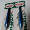 Six Pin Popper Fishing Lure - 6.5 inch, 2.5 oz, Sardine, Blue Wood Topwater Bait - Image 1
