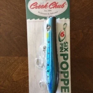 Topwater Popper Fishing Lure - 6 1/2" 2 1/2oz Sardine Color for Saltwater Fish - Image 1