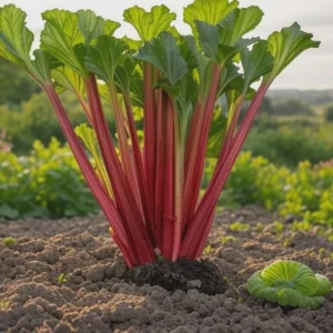 Victoria Rhubarb Bare Root Plant - Heirloom Perennial Vegetable - USDA Zones 3-8 - Image 1