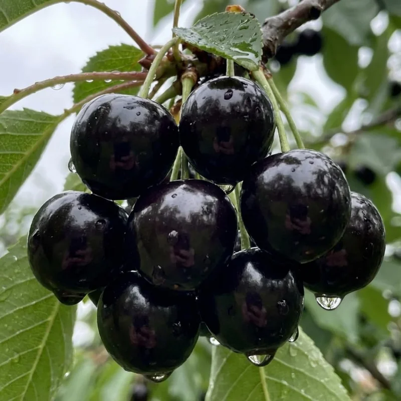 2 Black Cherry Live Fruit Trees, 3-4 ft Tall, Hardy, Outdoor - Image 2