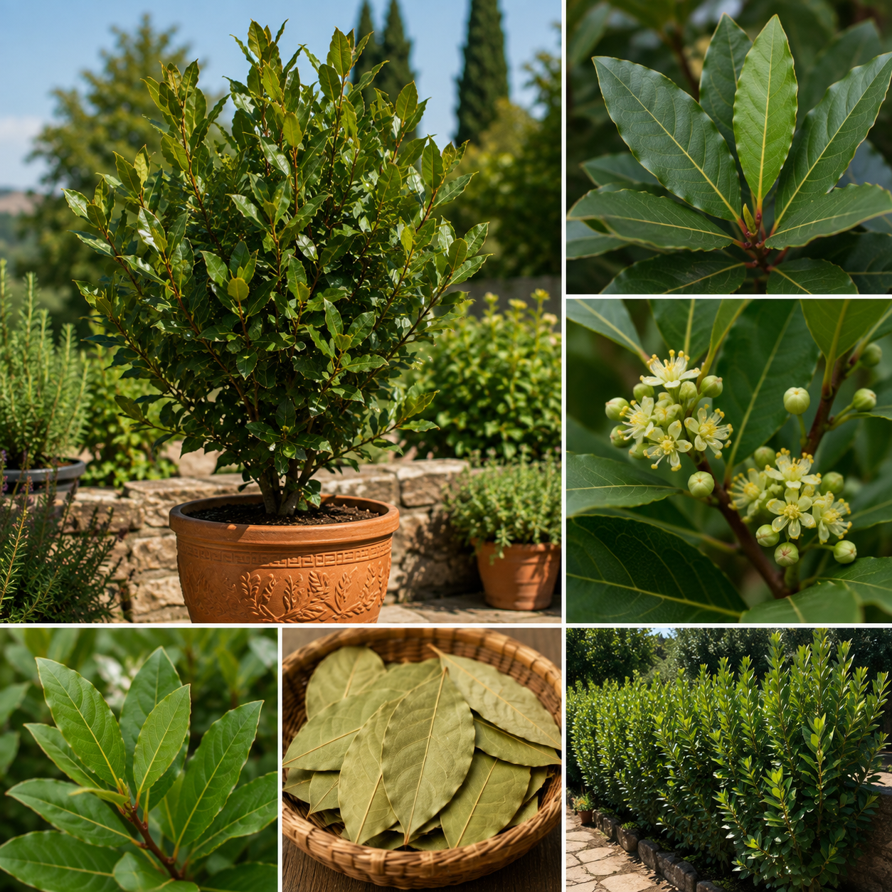 Bay Leaf Live Plant - Laurus Nobilis Herb Tree 4-8 Inch Tall for Outdoor Planting