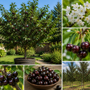 Black Cherry Trees Live Plants, 1-1.5 ft Tall, Bareroot, Hardy Fruit & Shade