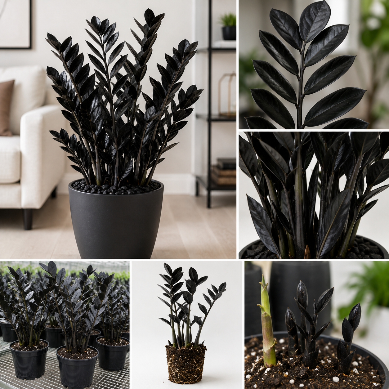 Black ZZ Plant Live – Rare Tropical Indoor Houseplant – 3 Inch Pot