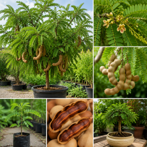 Tamarind Tree Live Plant - 4 Inch Pot - Tropical Fruit - 5+ Inches Tall