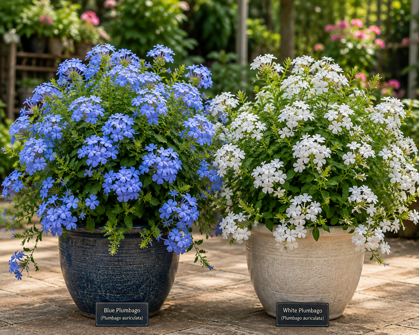 2 Blue Plumbago Live Plants, 4-8'' Tall, Flowering Vine Shrub, Outdoor