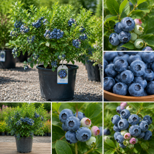 Emerald Blueberry Live Plant - 4-8 Inch Starter Bush for Garden, Zones 4-8