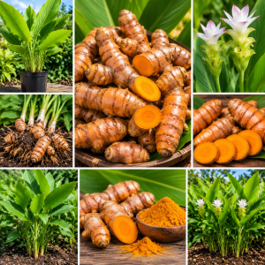 2 Turmeric Live Plants for Planting, Curcuma Root, 4-6 Inches Tall