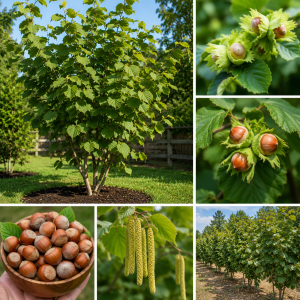 Hazelnut Tree Live Plant, 1.5-2 Feet Tall, Cold Hardy Nut Tree for Outdoor Garden