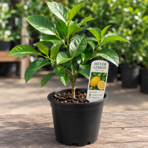 Meyer Lemon Tree Live Plant - Starter Citrus Fruit 4" Pot, 1-2" Tall