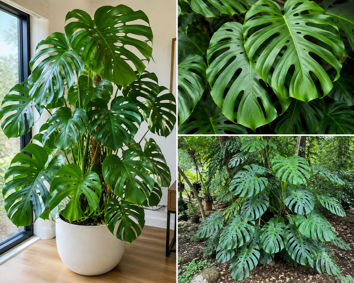 Monstera Live Plant - Constellation Variegated - 4-7'' Tall - Indoor/Outdoor