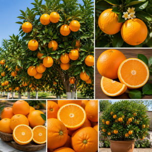Navel Orange Tree Live Plant, 1-3 ft Tall, 3-Gallon Pot, Sweet Citrus Fruit