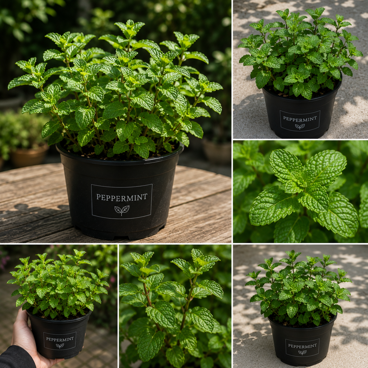 Peppermint Live Plant – 4 Inch Potted Herb for Garden & Indoors
