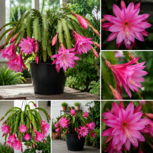 Pink Epiphyllum Orchid Cactus Live Plants - 2 Pack, 6-8 Inches Tall, Rooted in 4" Pot