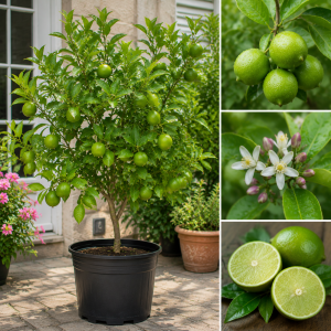 Seedless Lime Tree Live Plant - 3 Feet Tall, Potted Citrus Fruit Tree in 5 Gallon Pot