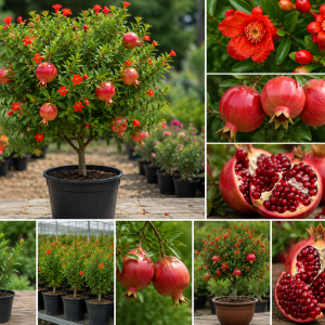 Sweet Pomegranate Live Plant – 5 to 8 Inch Tall Fruit Tree – Outdoor