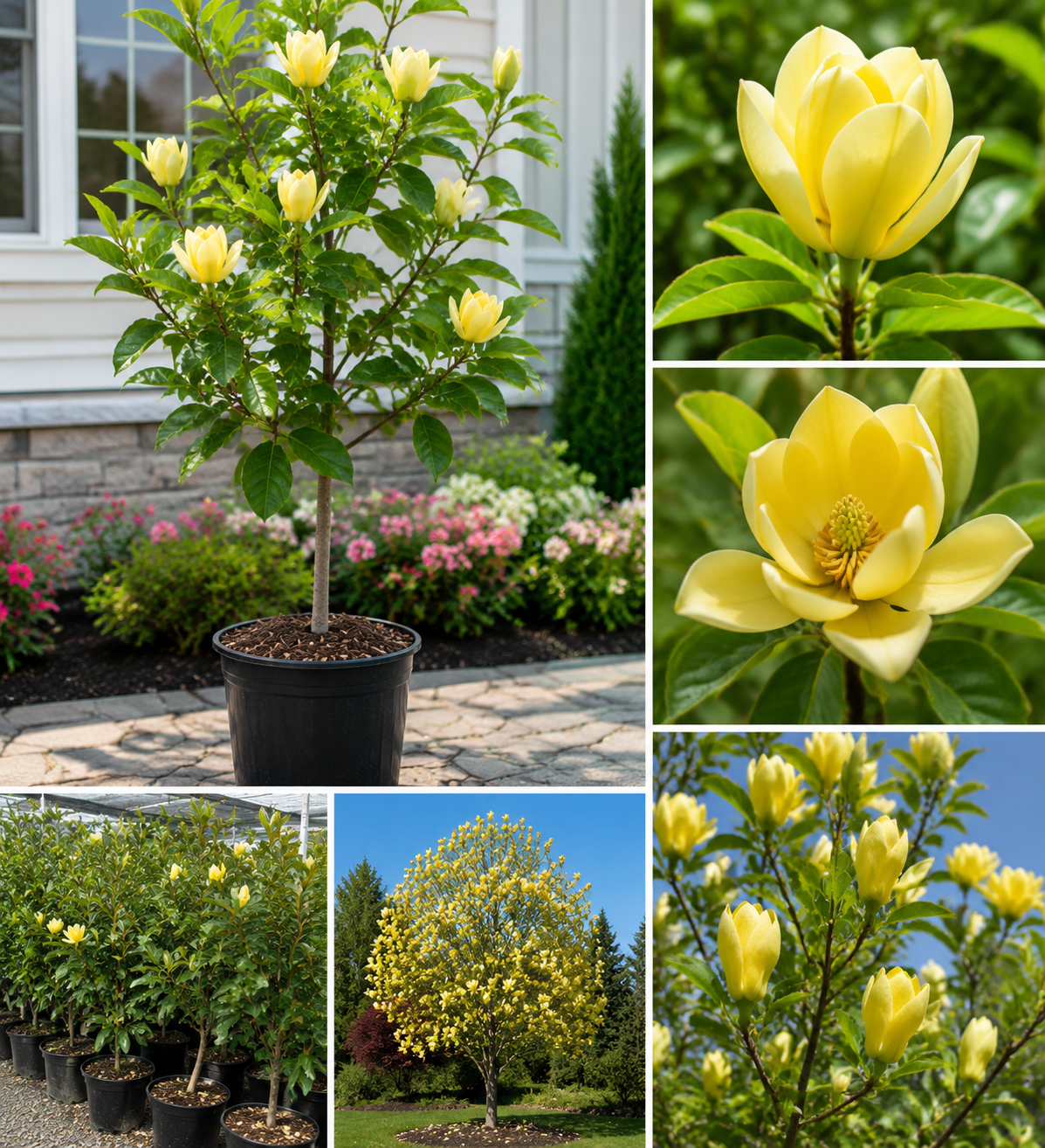 Yellow Magnolia Tree Live Plant 4-8 Inches - Fragrant Blooms, Hardy Perennial