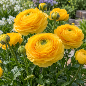 30 Ranunculus Bulbs – Yellow Corms for Spring Garden – Fall Planting