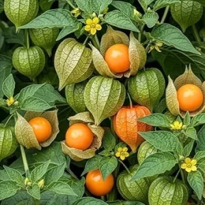 Cape Gooseberry Live Plant - 4" Pot, 7-10 Inches Tall, Outdoor Golden Berry - Image 1
