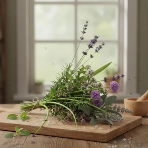 Fresh Herb Cuttings & Rooted Plants - Rosemary, Lavender, Chives, Oregano, Citronella, Sage, Thyme - 62 pc Bundle - Image 1