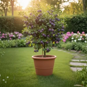 Red Plum Tree Live Plant 2-3 ft Tall – Sweet & Juicy Fruit – Outdoor - Image 2