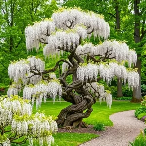 White Wisteria Live Plant or Vine Bush – Fragrant, Fast-Growing, 6-12 inches Tall, Outdoor Flowering Shrub - Image 7