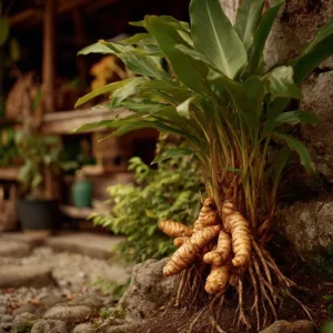 Set of 3 Yellow Turmeric Live Plants, Curcuma longa, 4-6