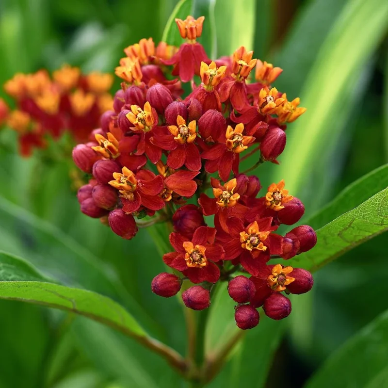 Blood Flower Milkweed Seeds - Vibrant Red Blooms - 50 Seeds - Pollinator Friendly - Image 1