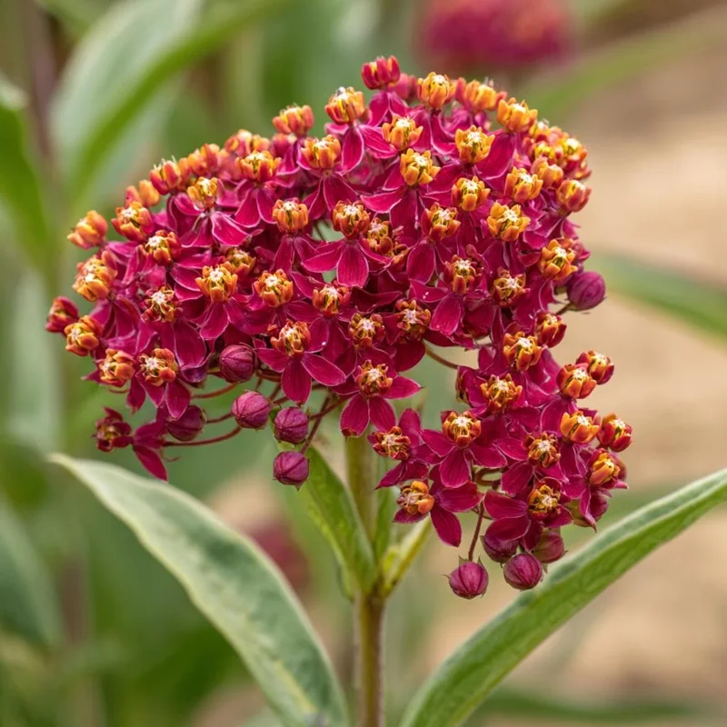 Blood Flower Milkweed Seeds - Vibrant Red Blooms - 50 Seeds - Pollinator Friendly - Image 3