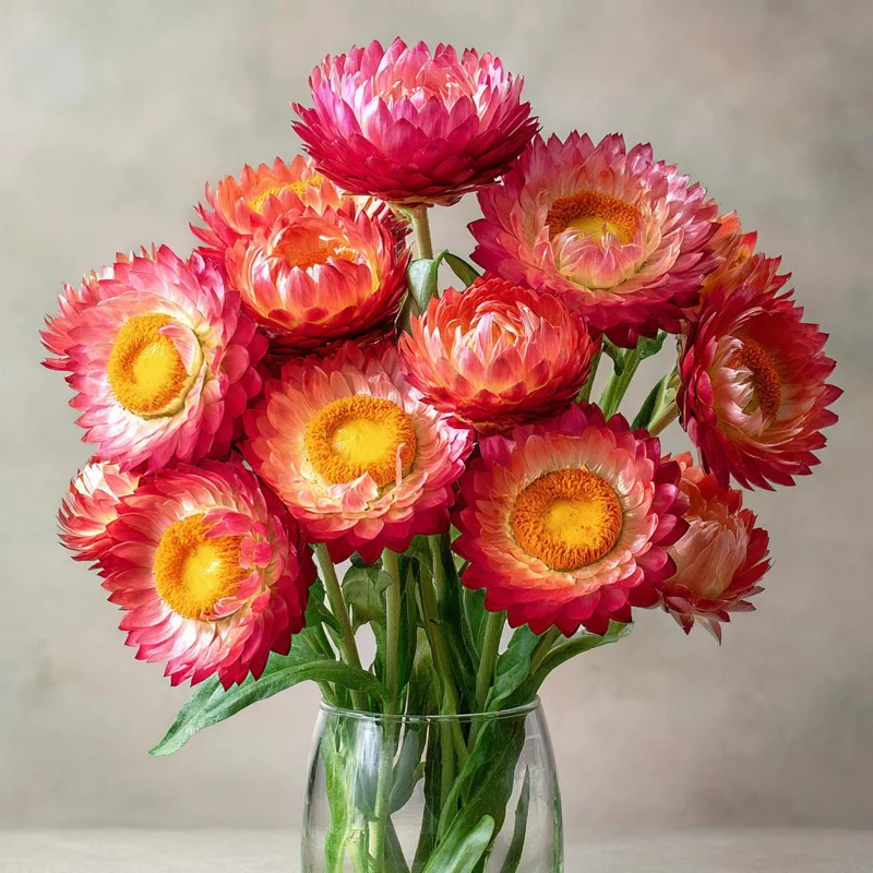 Bright Rose Strawflower Seeds - 50 Count Everlasting Pink Cut Flower Annual - Image 4