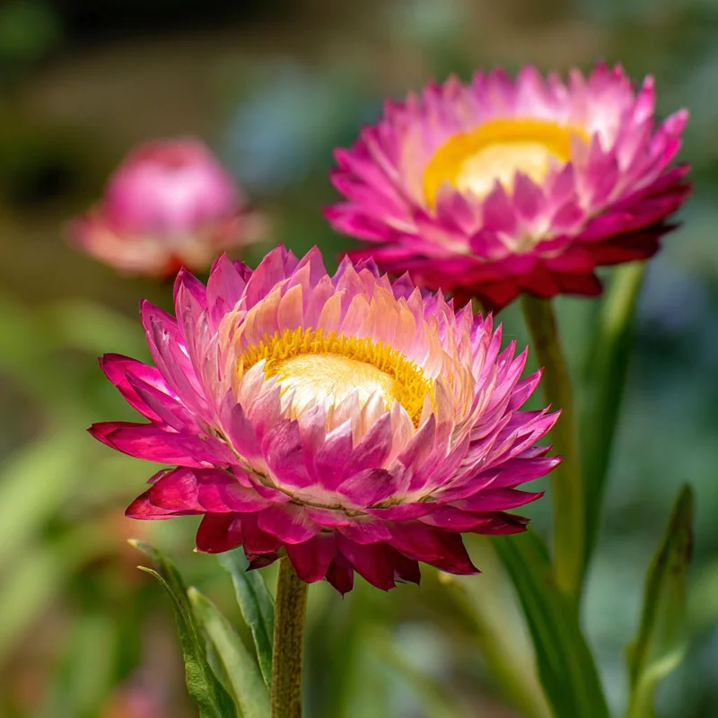 Bright Rose Strawflower Seeds - 50 Count Everlasting Pink Cut Flower Annual - Image 7