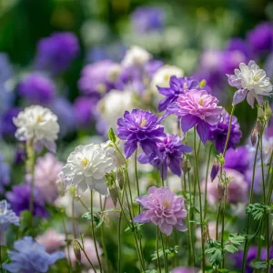 Double Mixed Columbine Seeds - 100 Seeds, Vibrant Multi-Colored Perennial Flowers, Pollinator Friendly - Image 1