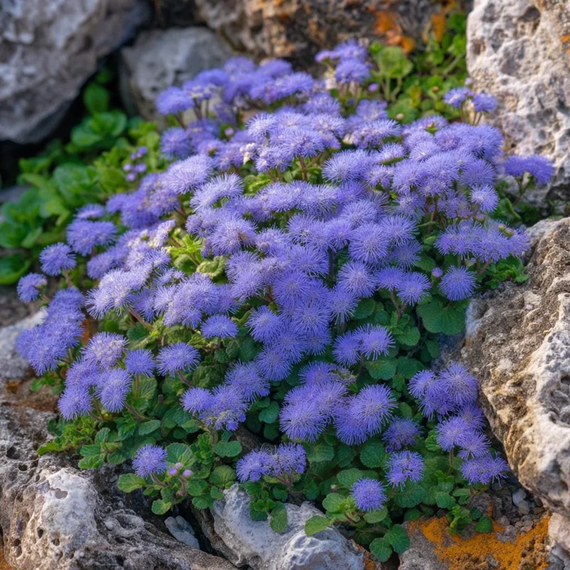 Dwarf Blue Mink Ageratum Seeds - 120 Count - Fluffy Blue Blooms - Pollinator Friendly - Outdoor Annual - Image 3