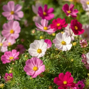 Dwarf Cosmos Seeds Fairy Kiss Blend - 25 Seed Packet Rose, White, Pink, Magenta - Image 4