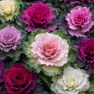 Flowering Kale Ornamental Cabbage Seeds Mix - 25 Seeds Pink, Red, White - Image 3
