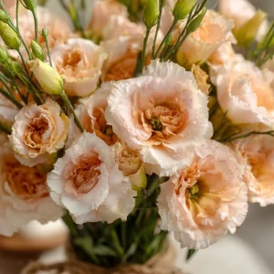Lisianthus Seeds, Voyage 2 Champagne, Soft Apricot Eustoma Grandiflorum, 25 Seeds - Image 2