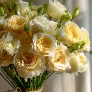 Lisianthus Seeds Voyage 2 Yellow - 25 Soft Apricot Double Ruffled Blooms - Image 2