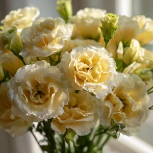 Lisianthus Seeds Voyage 2 Yellow - 25 Soft Apricot Double Ruffled Blooms - Image 1