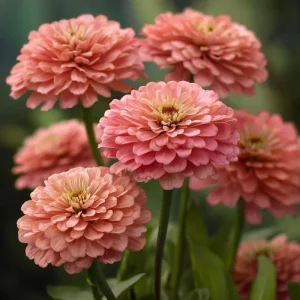 Oklahoma Salmon Zinnia Seeds - 50 Count, Long Stems, Cut Flowers, Pollinator Attractor - Image 5